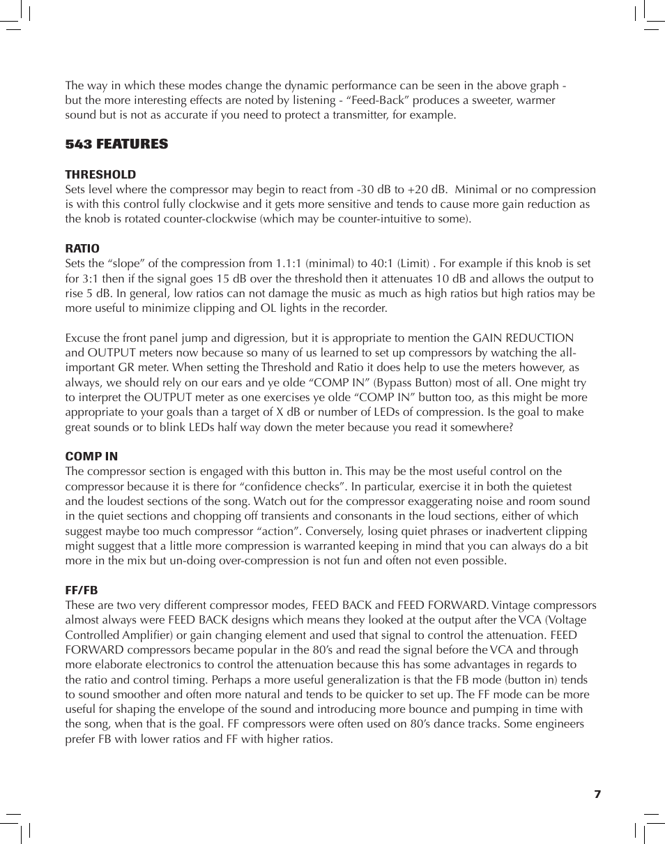 Rupert Neve 543 - 500 Series Mono Compressor-Limiter User Manual | Page 7 / 11