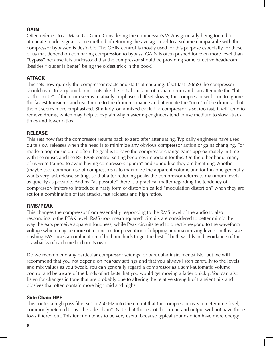 Rupert Neve 543 - 500 Series Mono Compressor-Limiter User Manual | Page 8 / 11