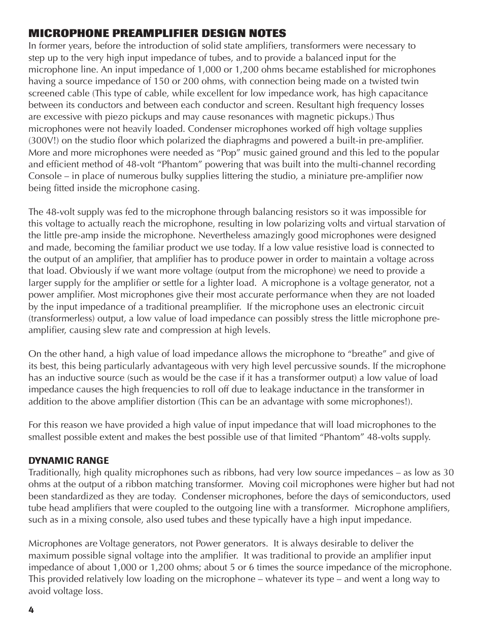 Rupert Neve Portico 5024 - Quad Mic Amp User Manual | Page 4 / 11