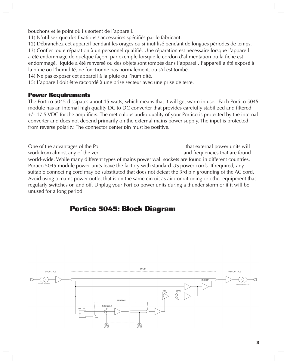 Portico 5045: block diagram | Rupert Neve Portico 5045: Primary Source Enhancer User Manual | Page 3 / 10
