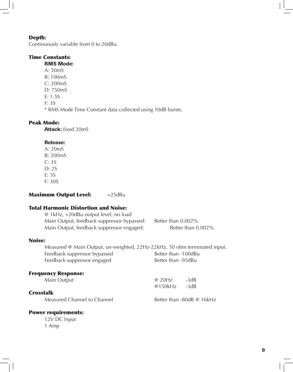 Rupert Neve Portico 5045: Primary Source Enhancer User Manual | Page 9 / 10