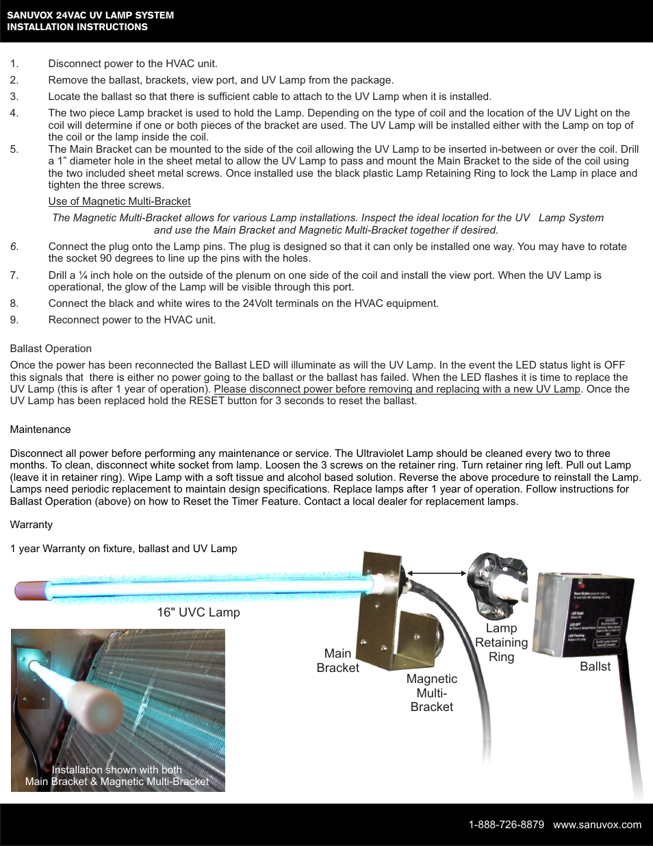Sanuvox SABER LOW VOLTAGE 24V User Manual | Page 2 / 2