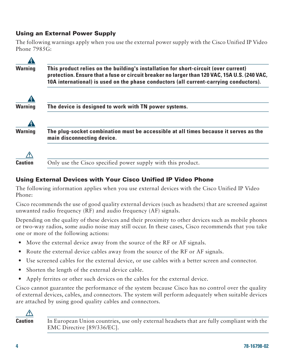 Cisco 7985G User Manual | Page 10 / 64