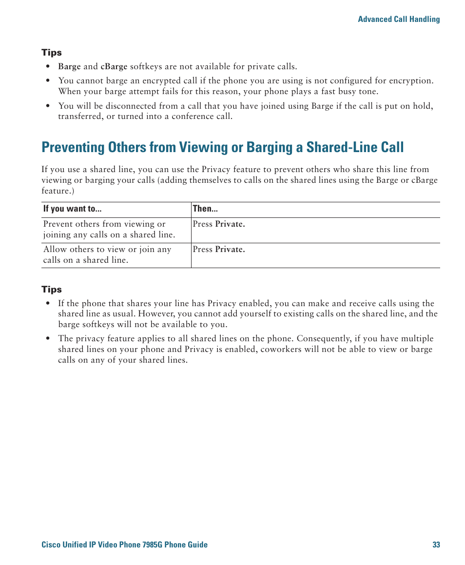 Cisco 7985G User Manual | Page 39 / 64