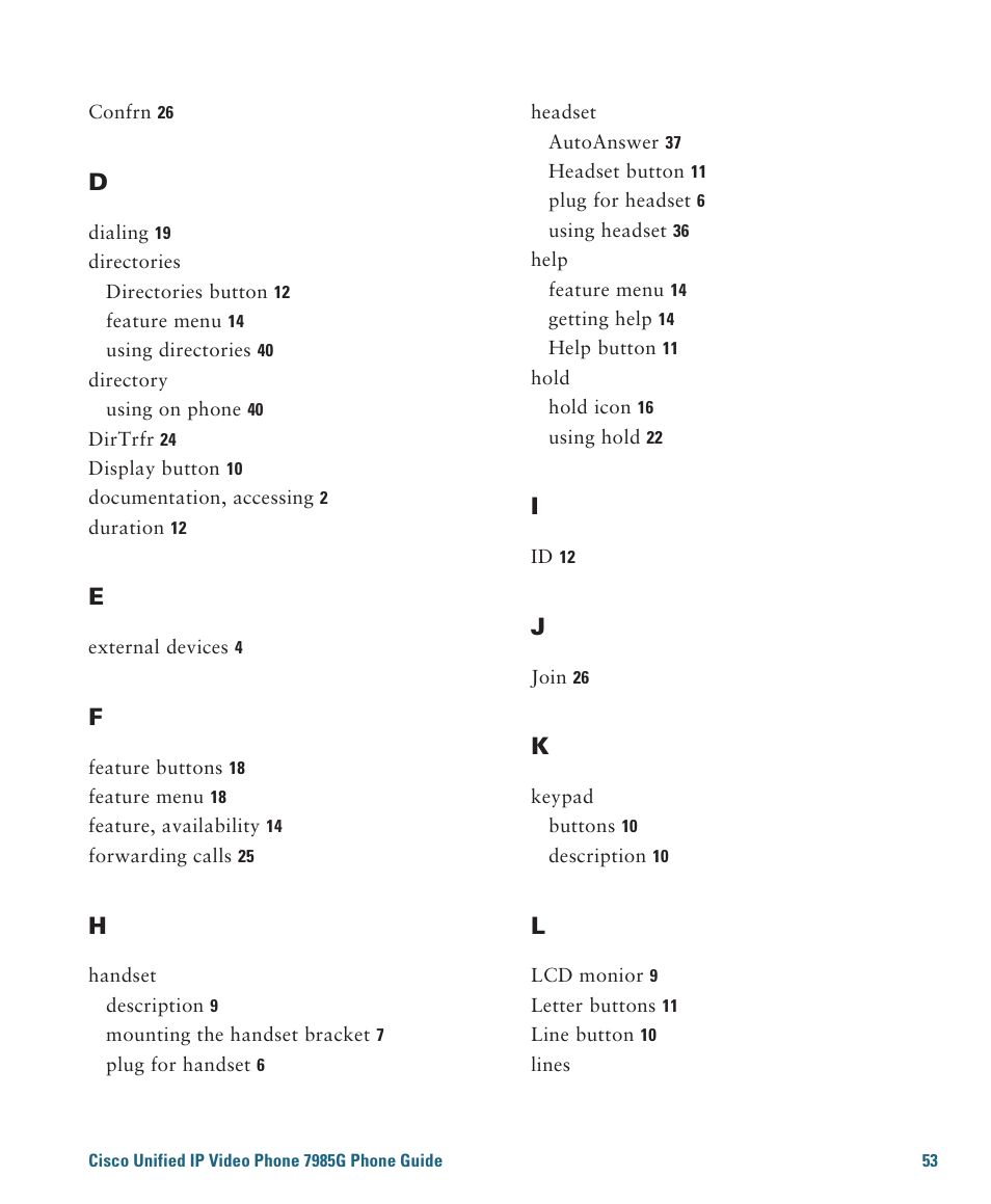 Cisco 7985G User Manual | Page 59 / 64