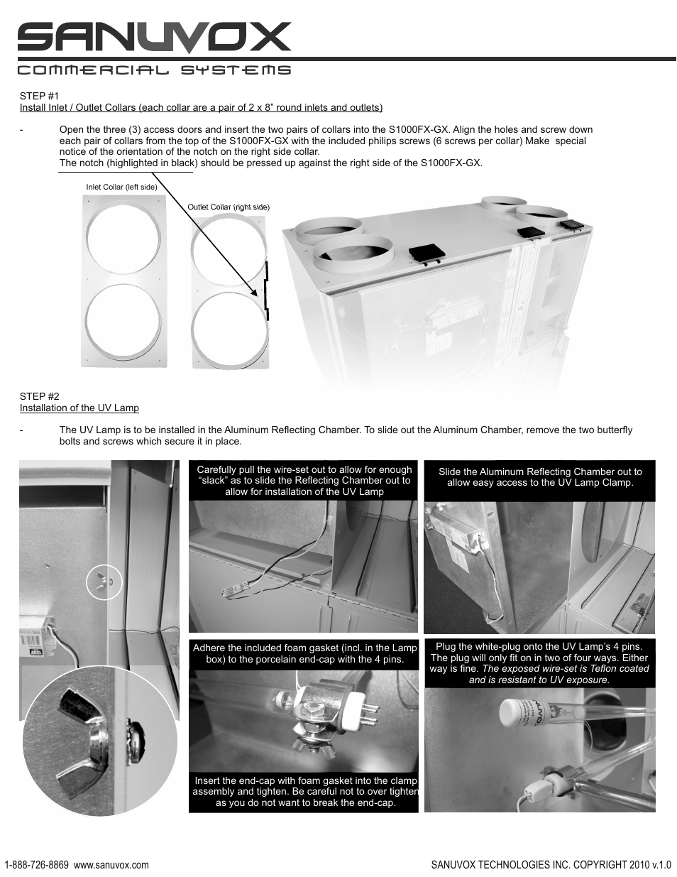 Commercial systems | Sanuvox S1000FX User Manual | Page 3 / 4