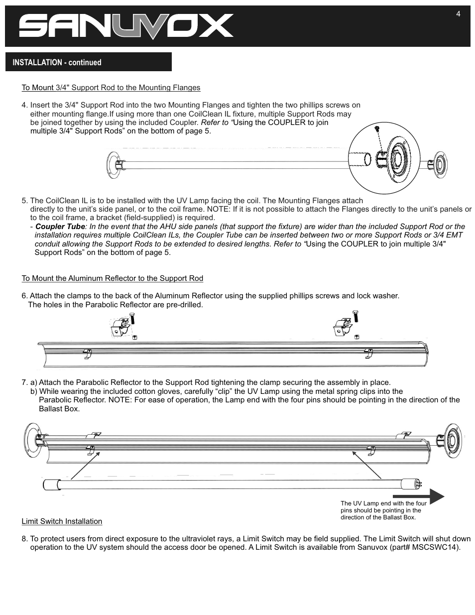 Sanuvox COILCLEAN IL User Manual | Page 4 / 6