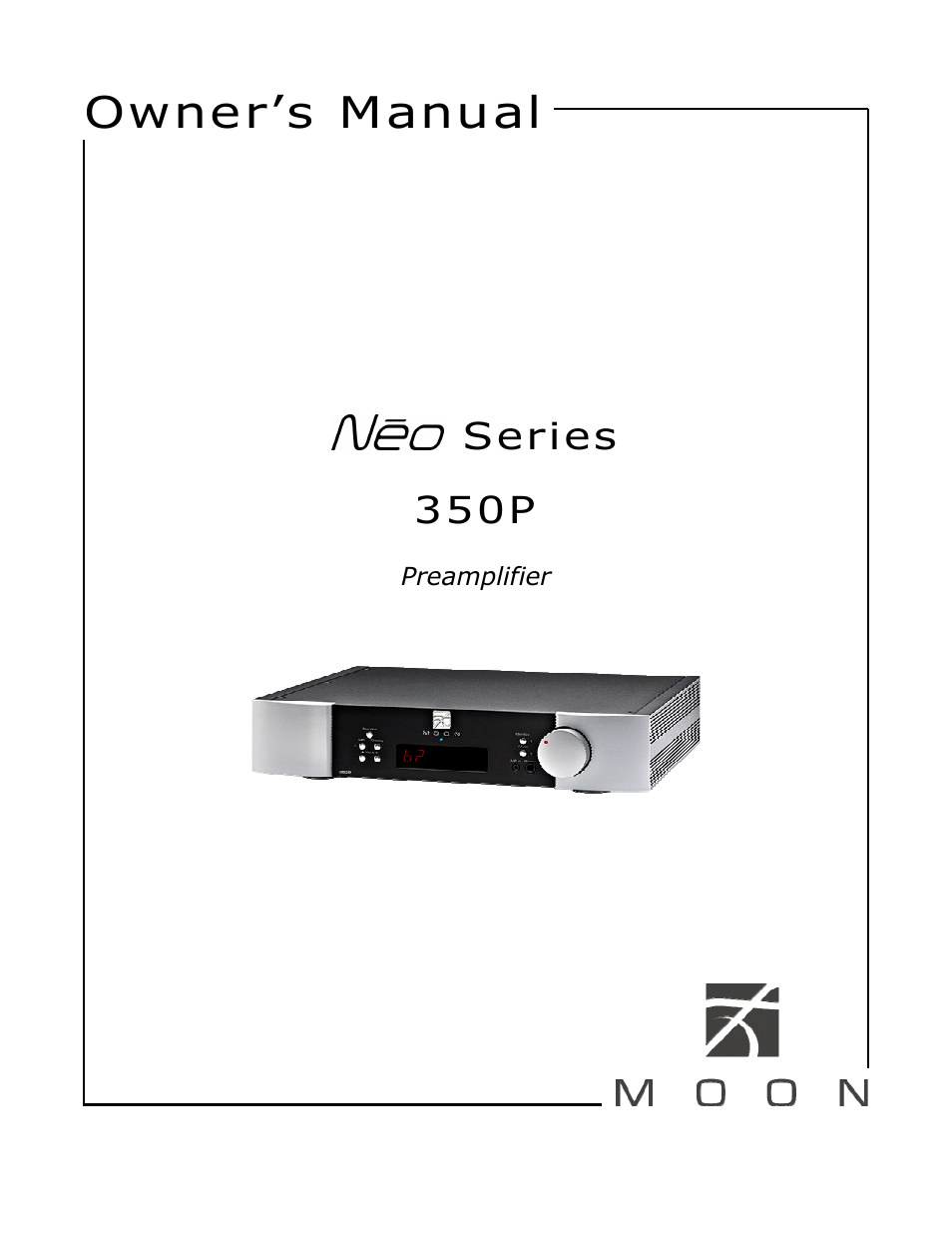 Simaudio Neo 350P Preamplifier User Manual | 20 pages