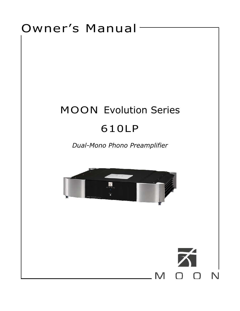 Simaudio 610LP Phono Preamplifier User Manual | 16 pages