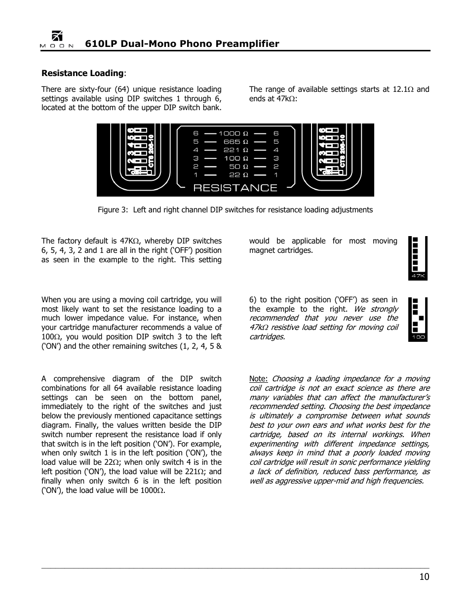 Simaudio 610LP Phono Preamplifier User Manual | Page 10 / 16