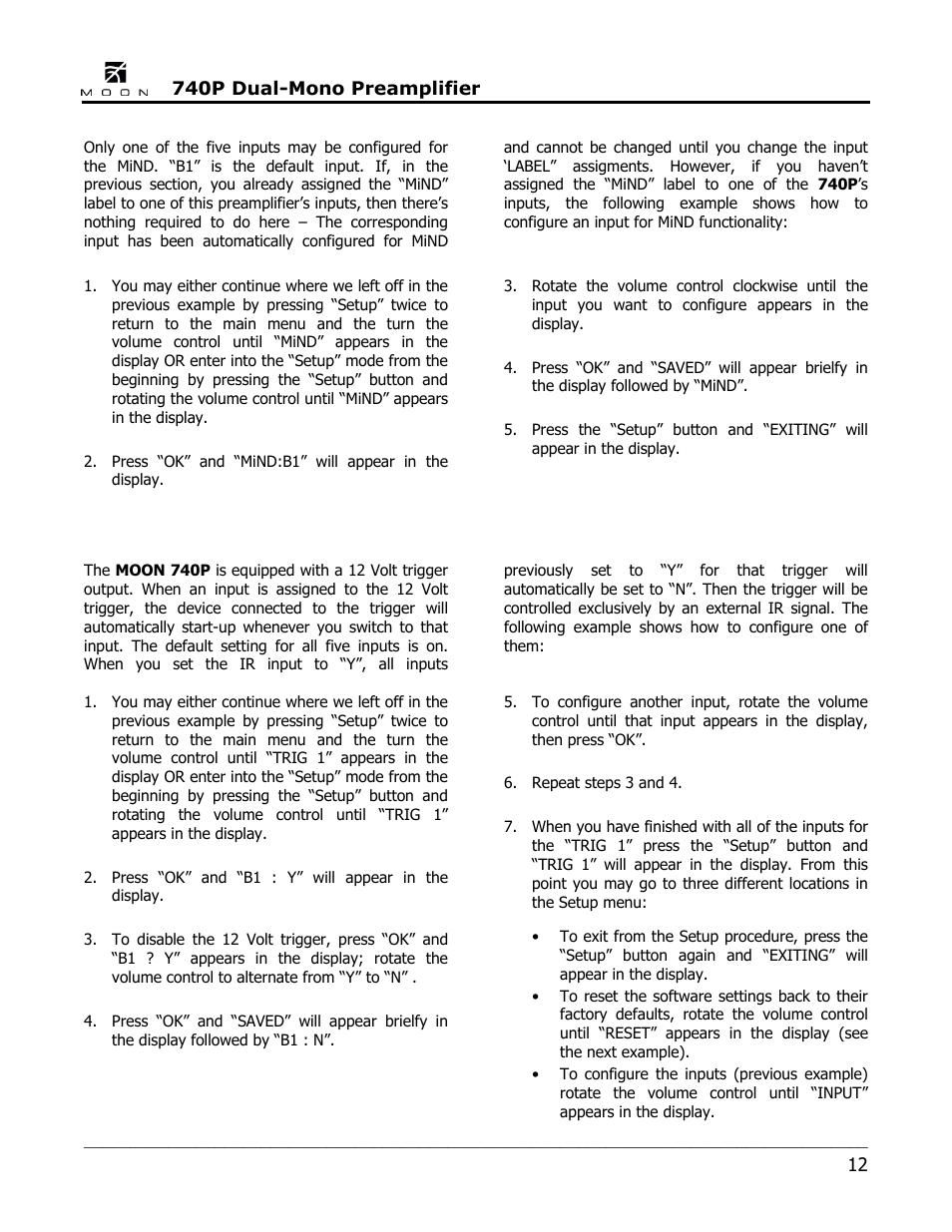 Simaudio 740P Preamplifier User Manual | Page 12 / 24