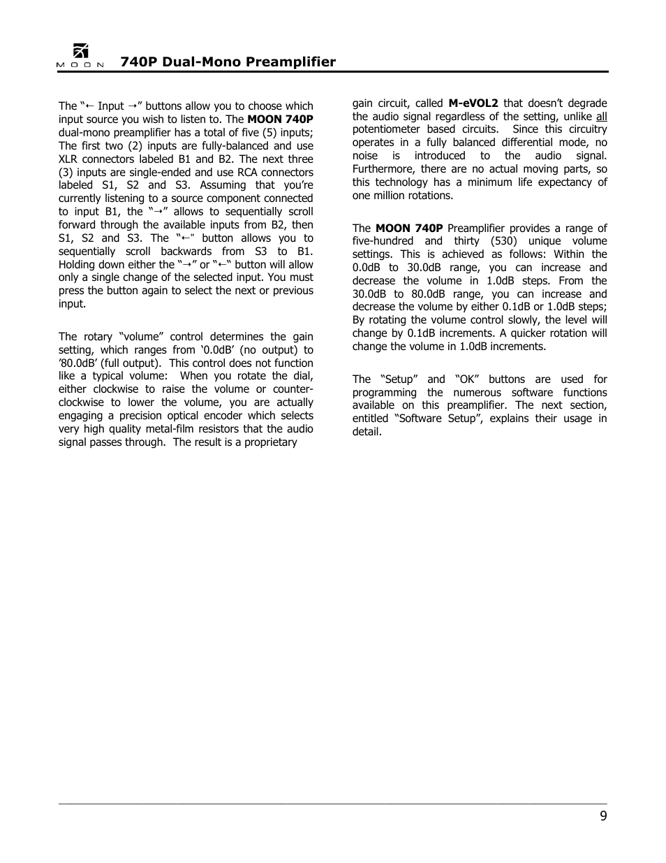 Simaudio 740P Preamplifier User Manual | Page 9 / 24