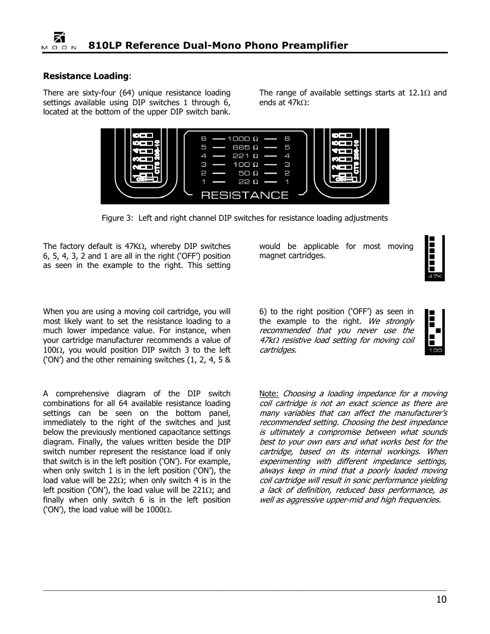 Simaudio 810LP Phono Preamplifier User Manual | Page 10 / 16