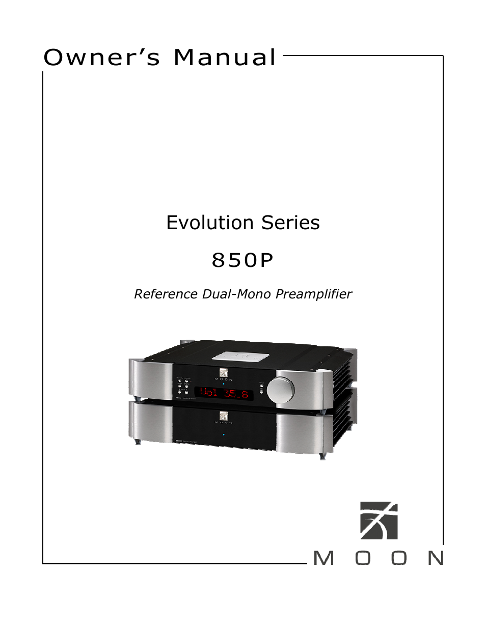 Simaudio 850P Preamplifier User Manual | 24 pages