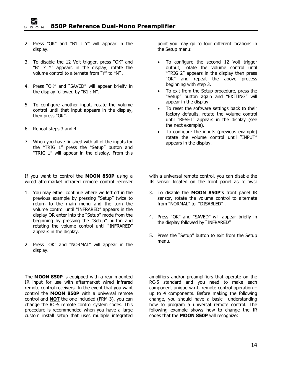 Simaudio 850P Preamplifier User Manual | Page 14 / 24