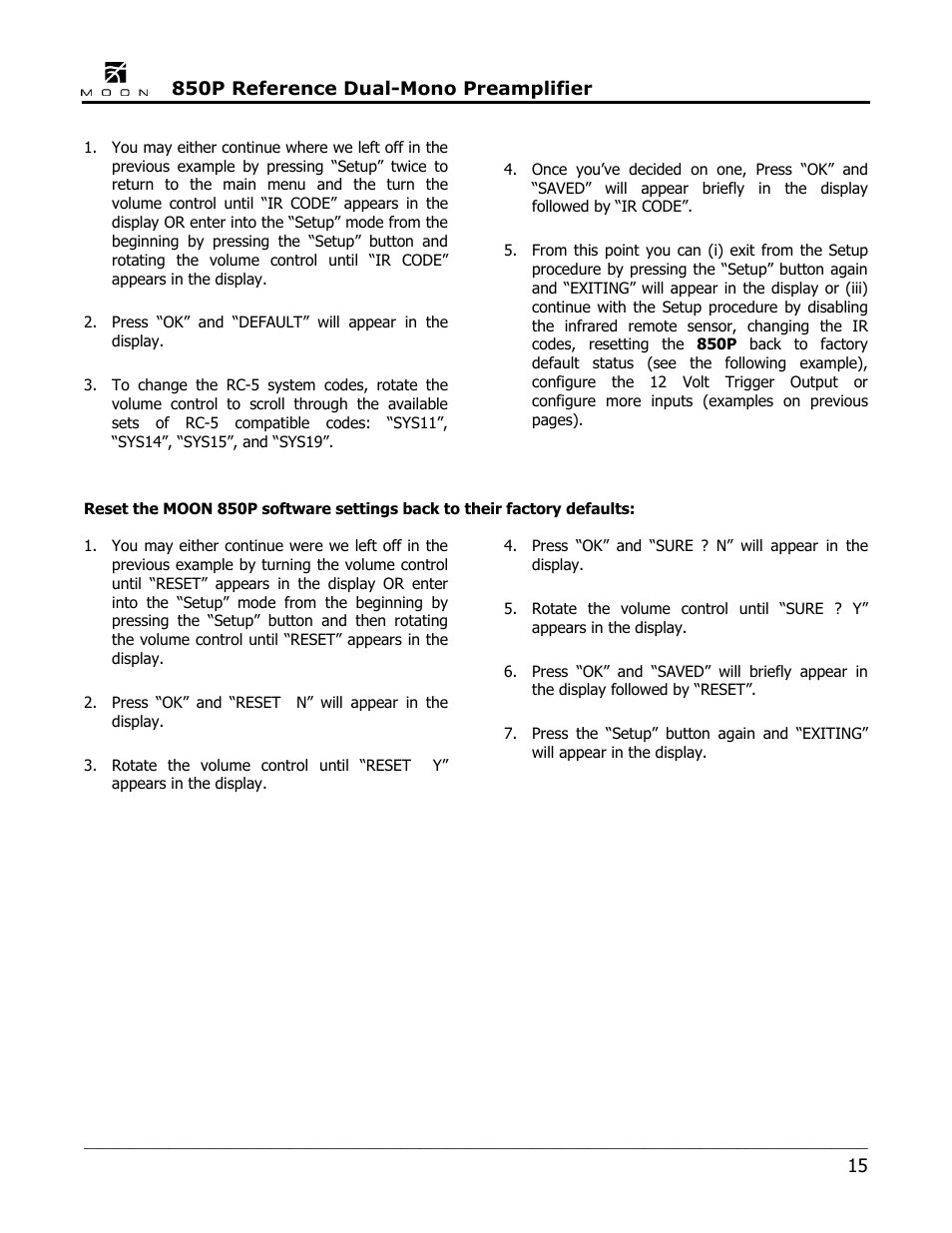 Simaudio 850P Preamplifier User Manual | Page 15 / 24