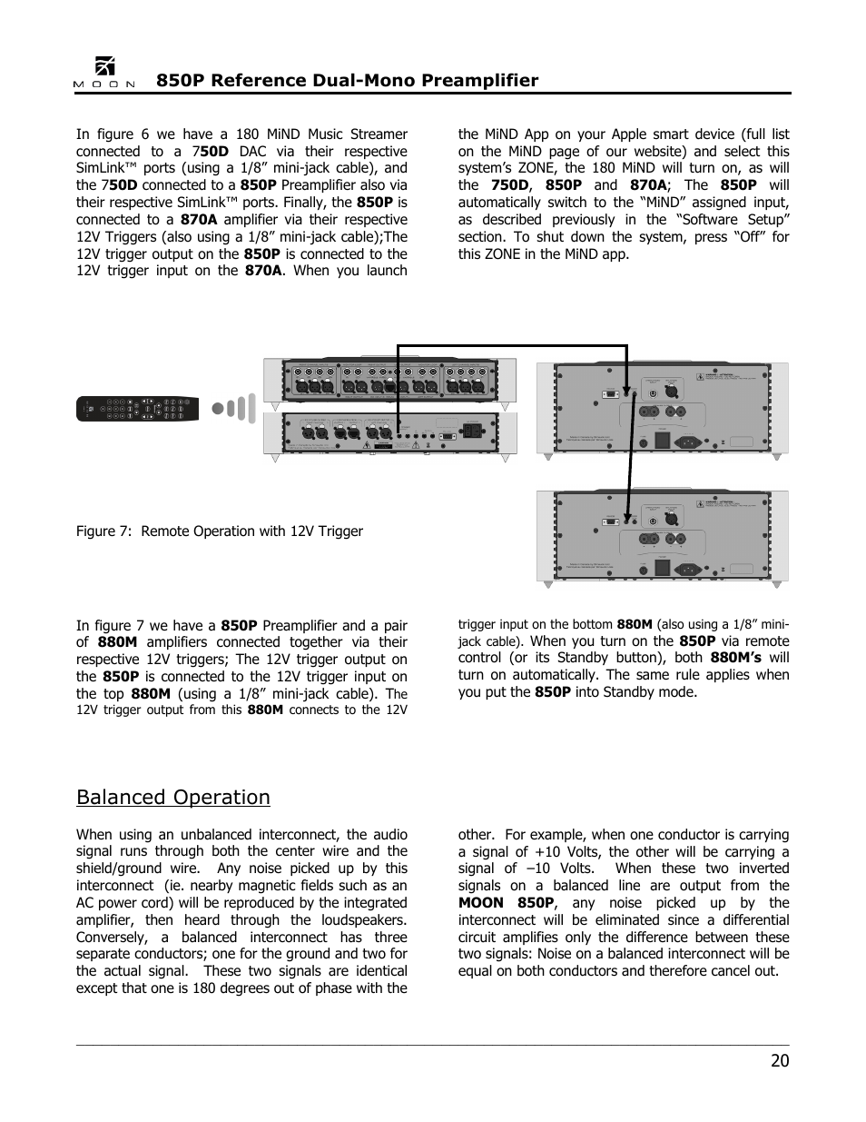 Balanced operation | Simaudio 850P Preamplifier User Manual | Page 20 / 24