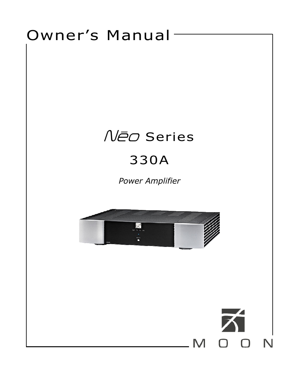 Simaudio Neo 330A Amplifier User Manual | 16 pages