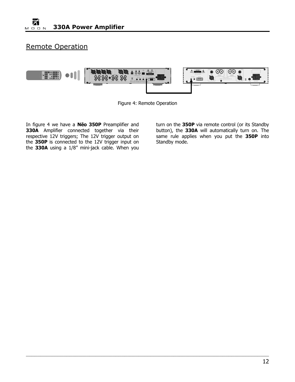 Remote operation | Simaudio Neo 330A Amplifier User Manual | Page 12 / 16