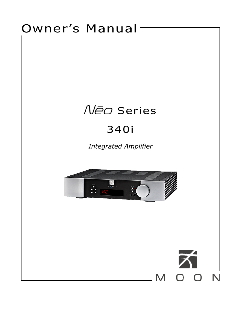Simaudio Neo 340i Integrated Amplifier User Manual | 20 pages