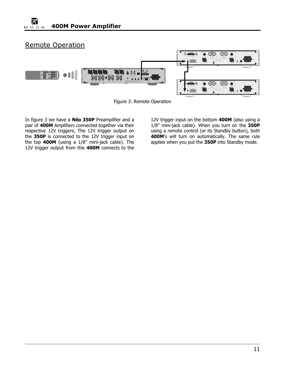 Remote operation | Simaudio Neo 400M Amplifier User Manual | Page 11 / 16