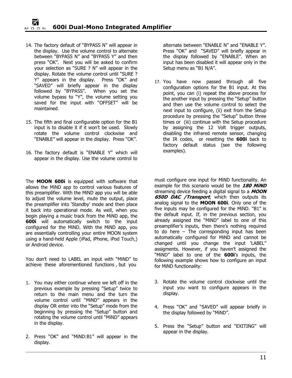 Simaudio 600i Integrated Amplifier User Manual | Page 11 / 24