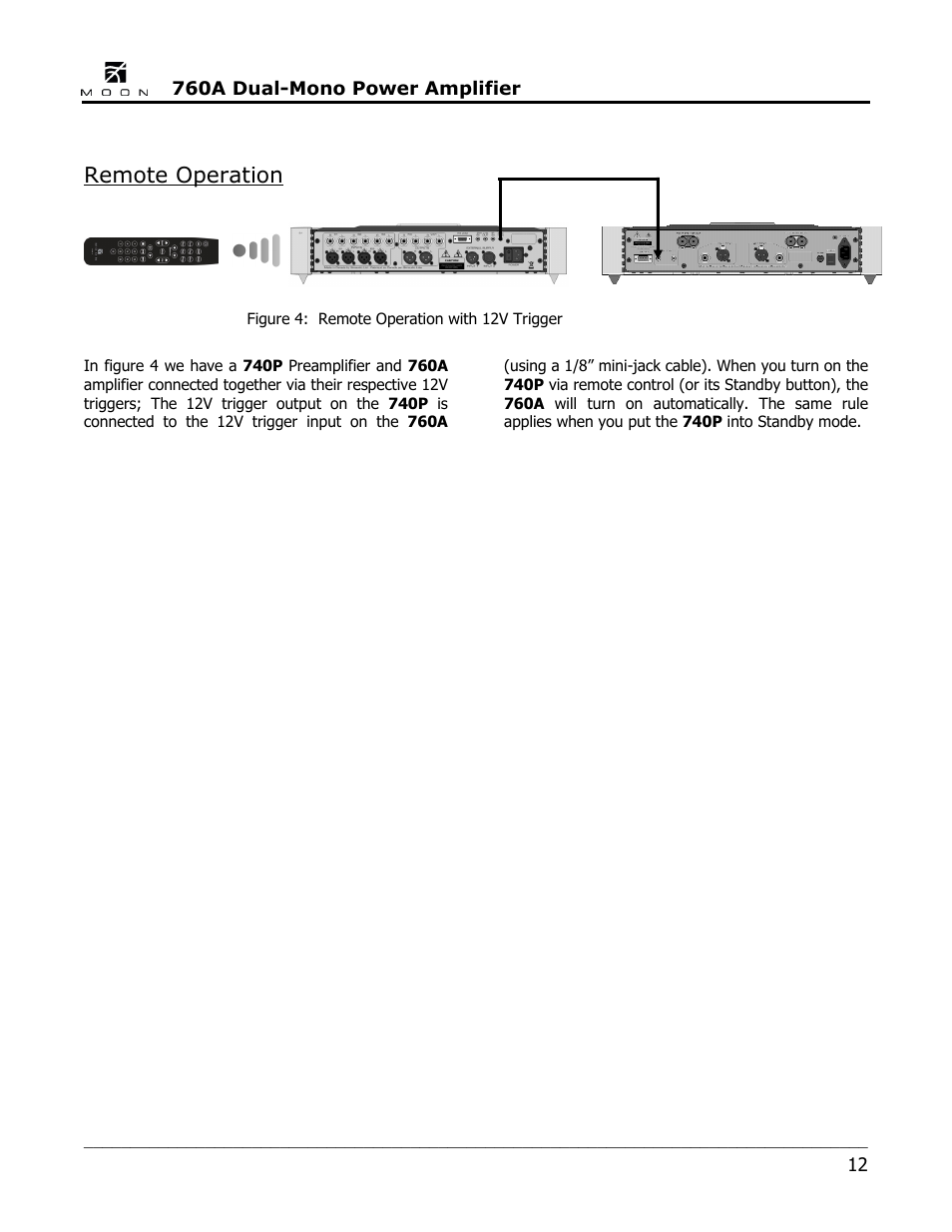 Remote operation | Simaudio 760A Amplifier User Manual | Page 12 / 16