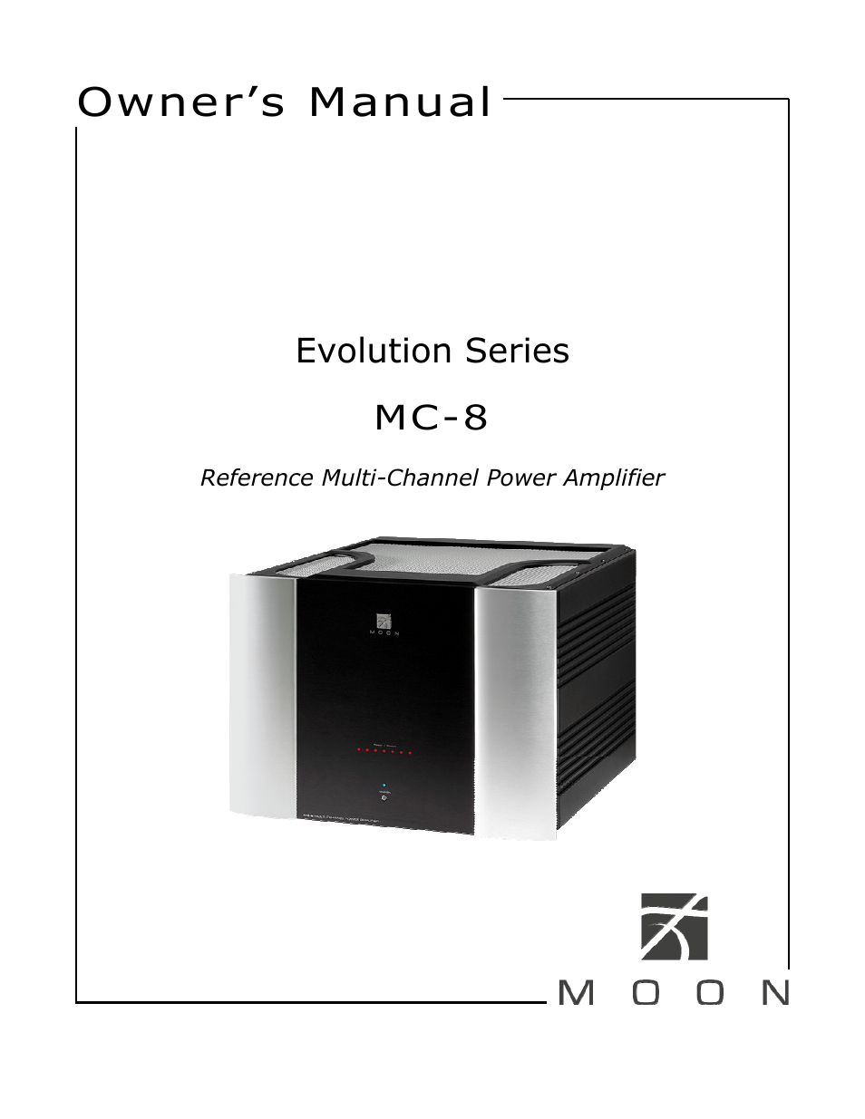 Simaudio MC-8 Amplifier User Manual | 16 pages