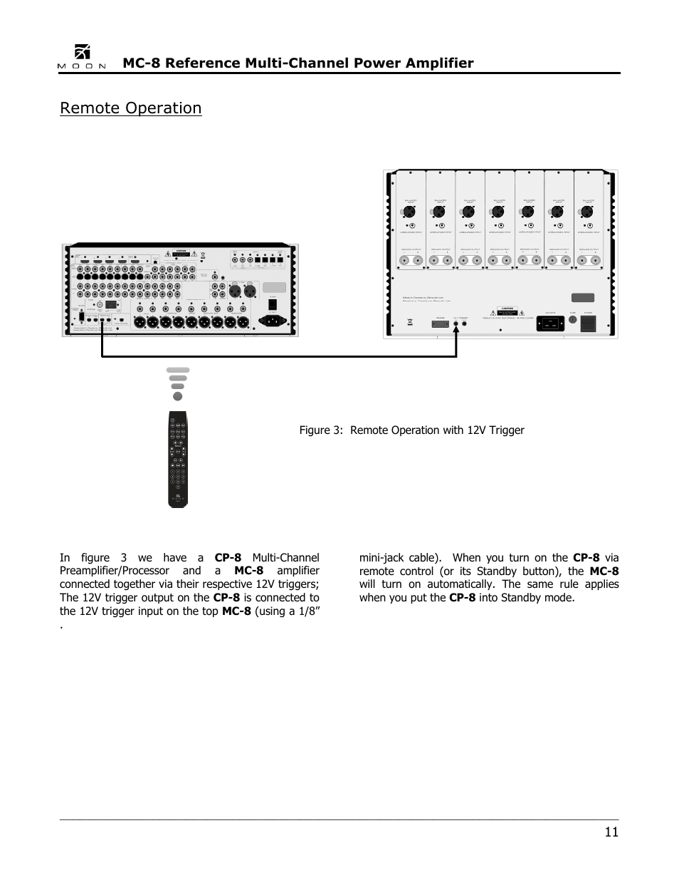 Remote operation | Simaudio MC-8 Amplifier User Manual | Page 11 / 16