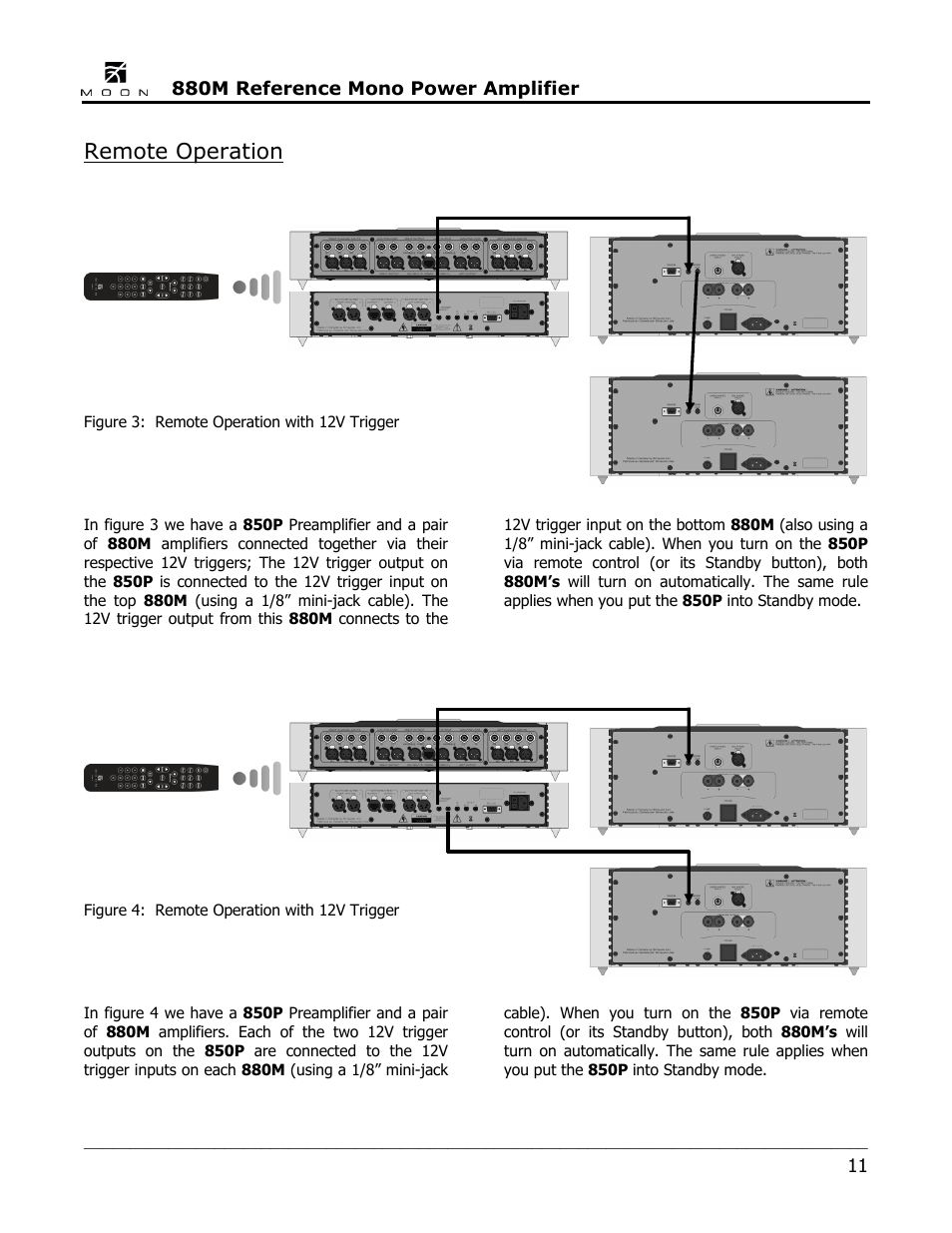 Remote operation | Simaudio 880M Amplifier User Manual | Page 11 / 16