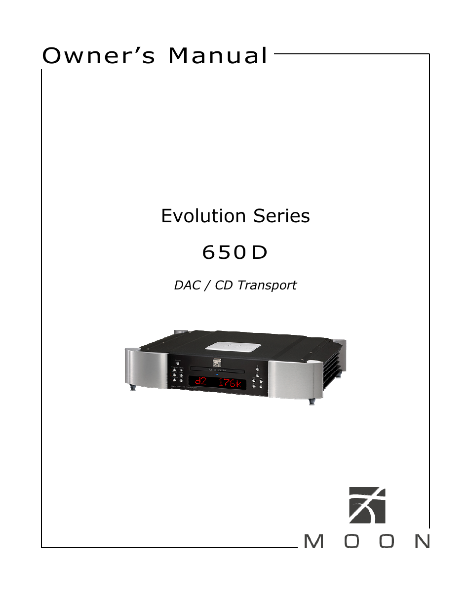 Simaudio 650D DAC User Manual | 16 pages