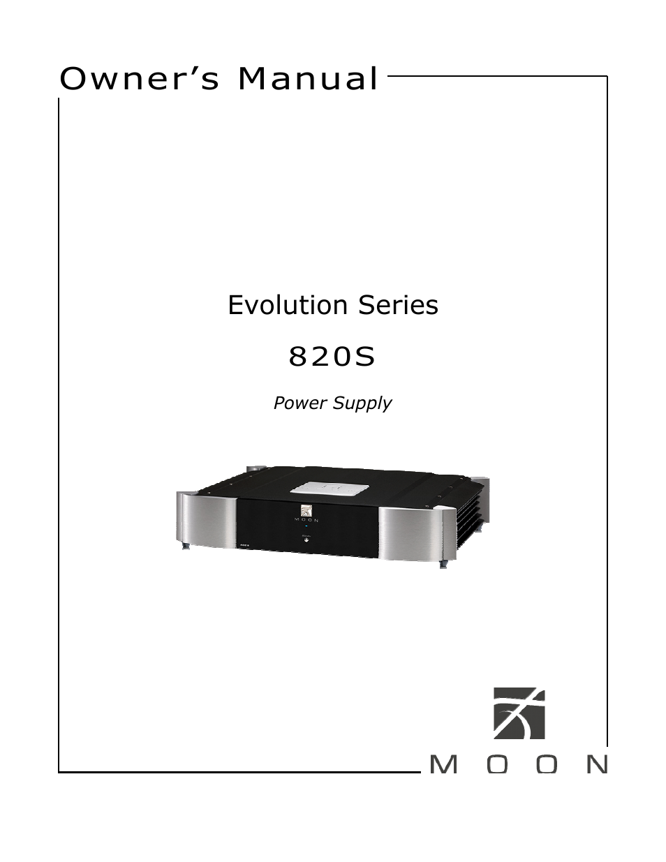 Simaudio 820S Power Supply User Manual | 12 pages