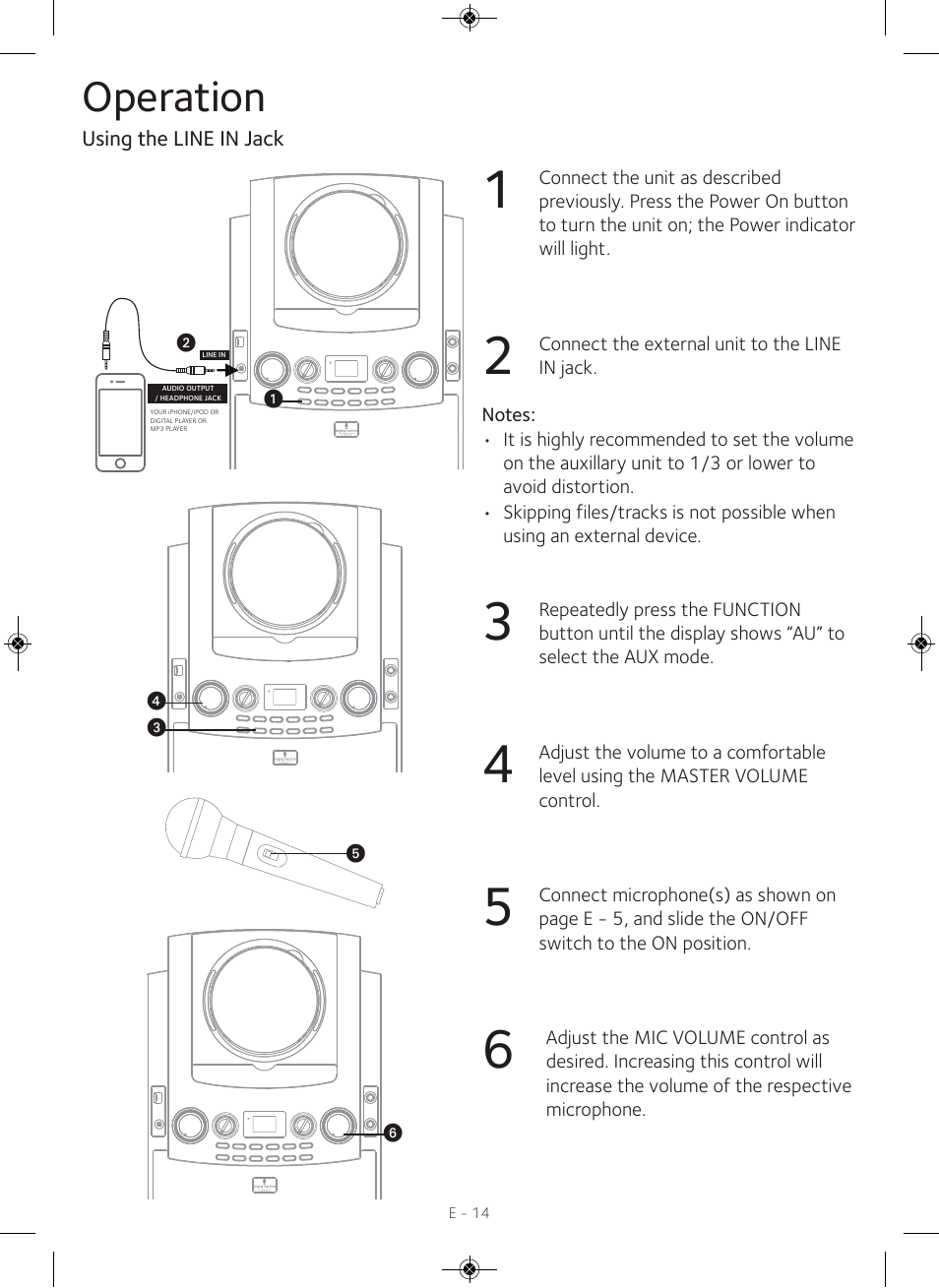 Operation | Singing Machine iSM990 User Manual | Page 15 / 40