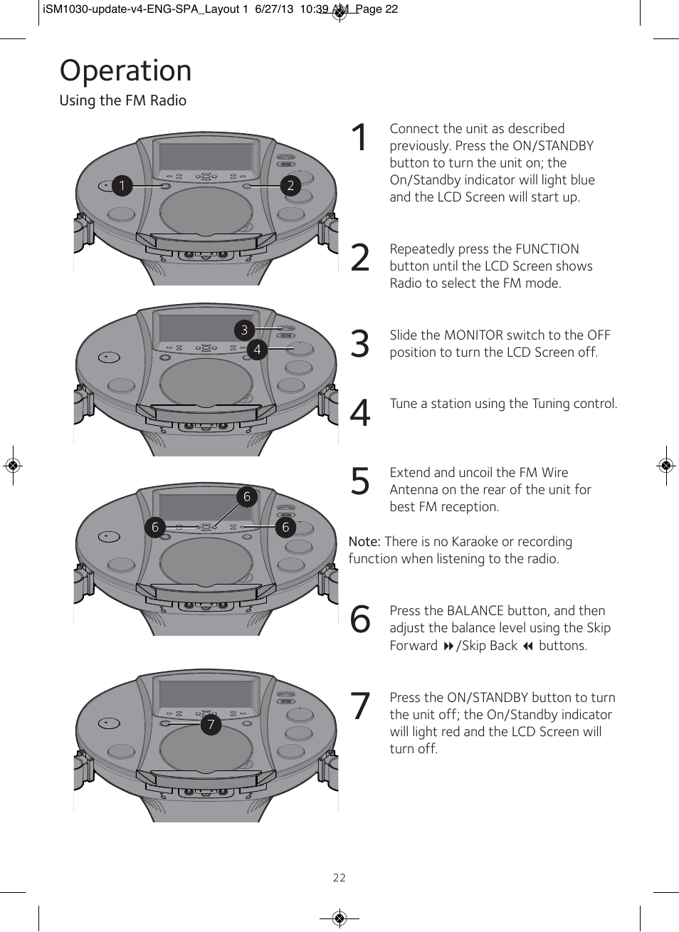 Operation | Singing Machine iSM1030 User Manual | Page 23 / 60