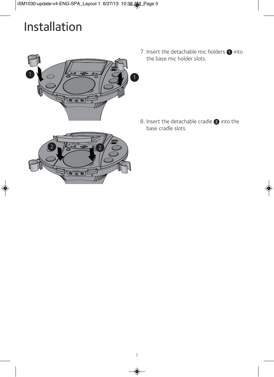 Installation | Singing Machine iSM1030 User Manual | Page 6 / 60