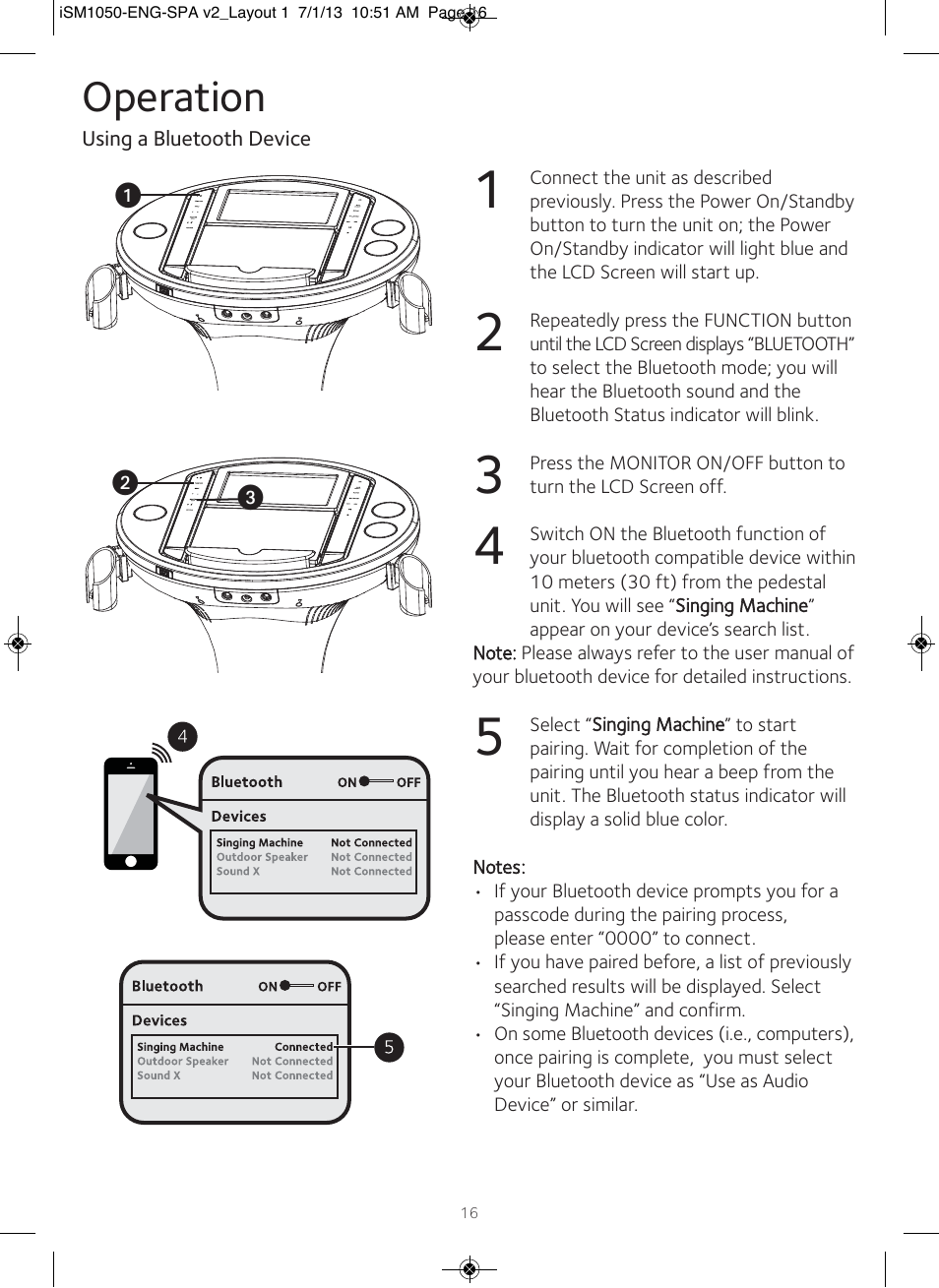 Operation | Singing Machine iSM1050 User Manual | Page 17 / 58