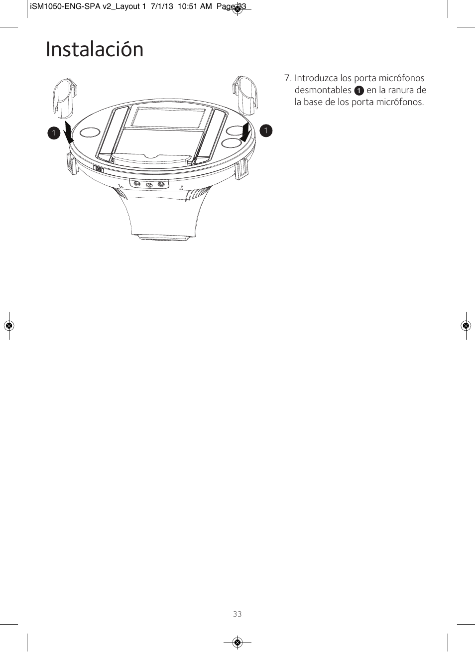 Instalación | Singing Machine iSM1050 User Manual | Page 34 / 58