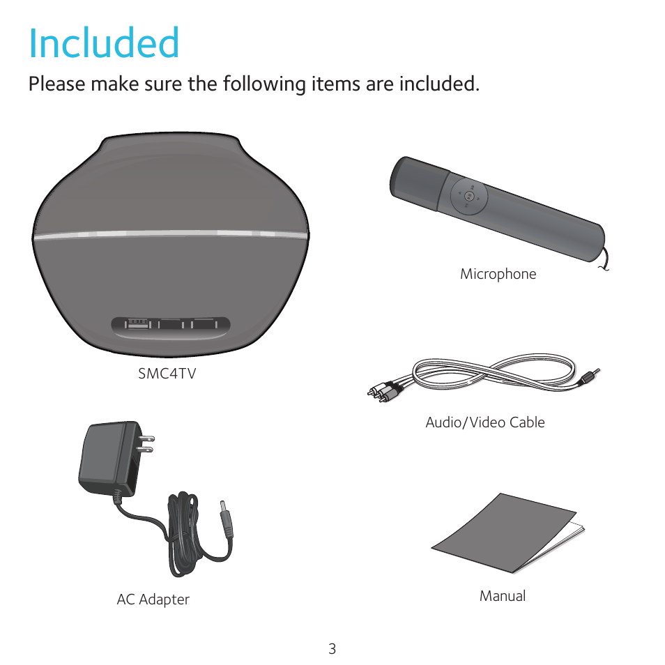 Included | Singing Machine 4TV User Manual | Page 4 / 26