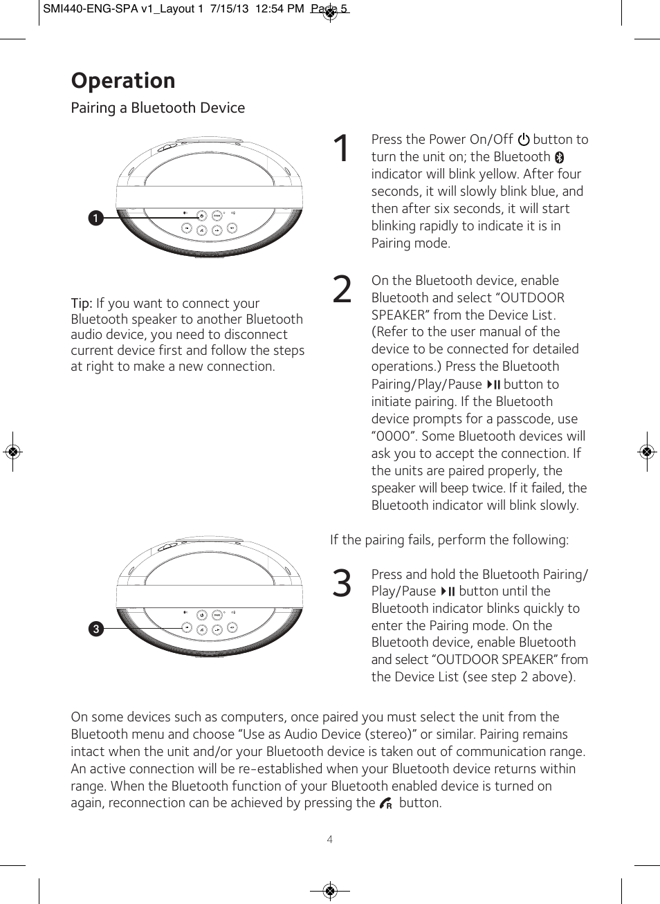 Operation | Singing Machine SMI440 User Manual | Page 5 / 22