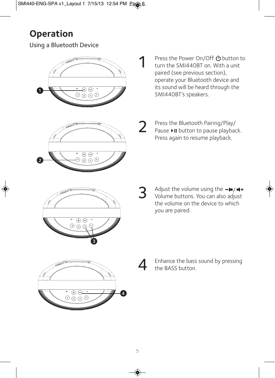 Operation | Singing Machine SMI440 User Manual | Page 6 / 22