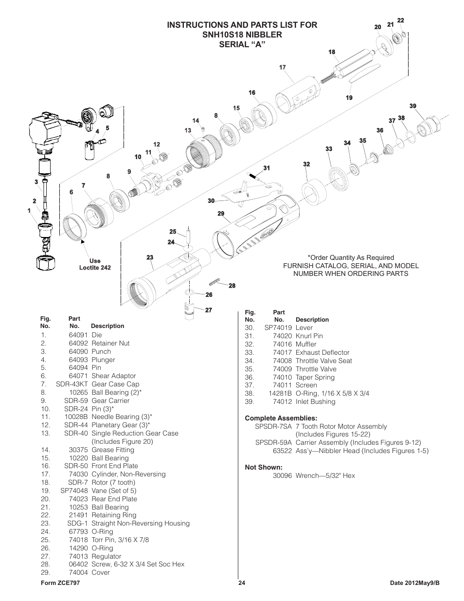Sioux Tools SNH10S18 NIBBLER User Manual | Page 24 / 27