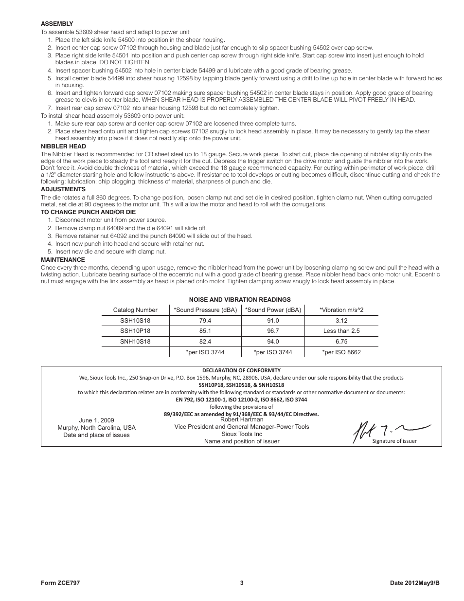Sioux Tools SNH10S18 NIBBLER User Manual | Page 3 / 27