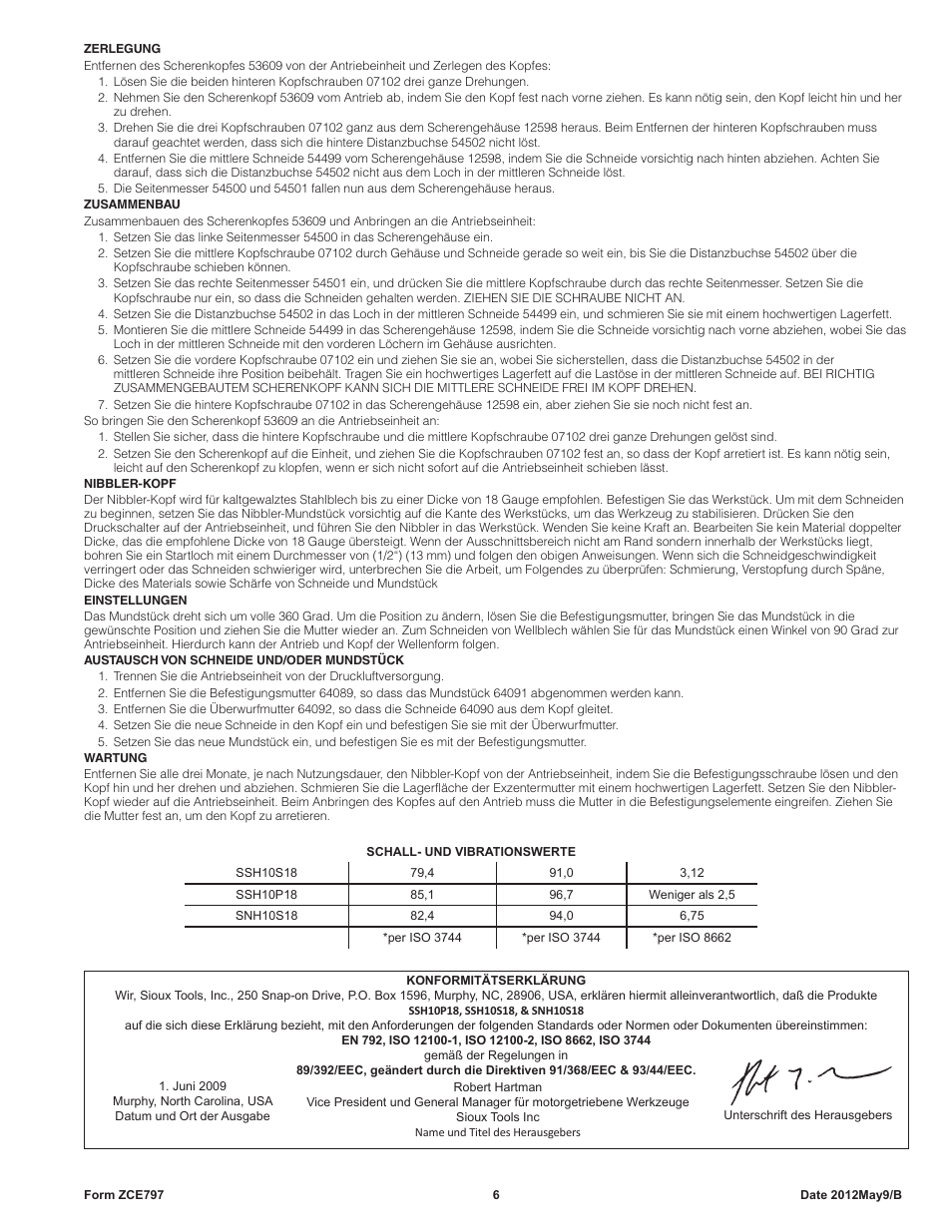 Sioux Tools SNH10S18 NIBBLER User Manual | Page 6 / 27