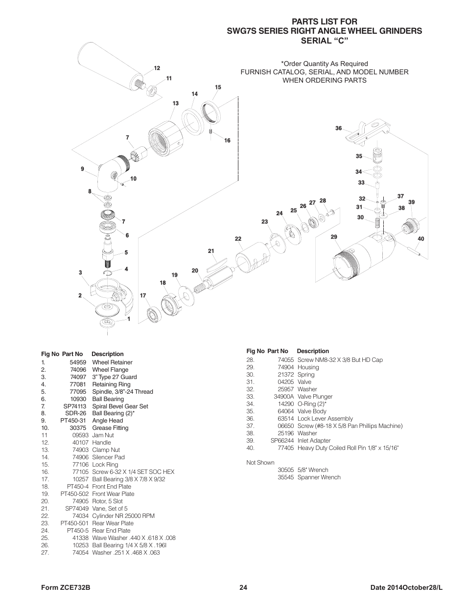 Sioux Tools SWG10AXL User Manual | Page 24 / 34