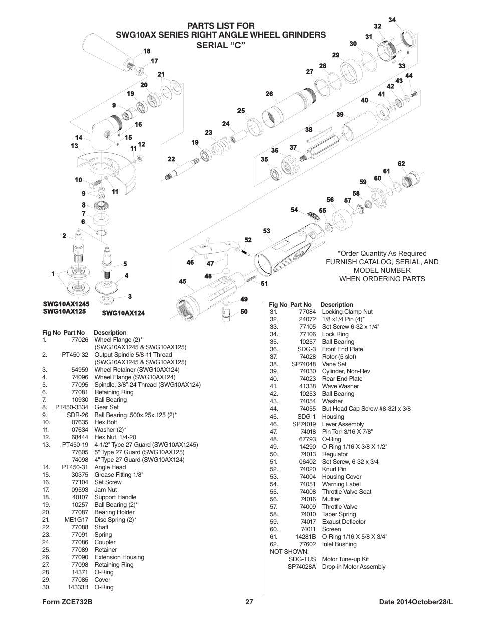 Sioux Tools SWG10AXL User Manual | Page 27 / 34