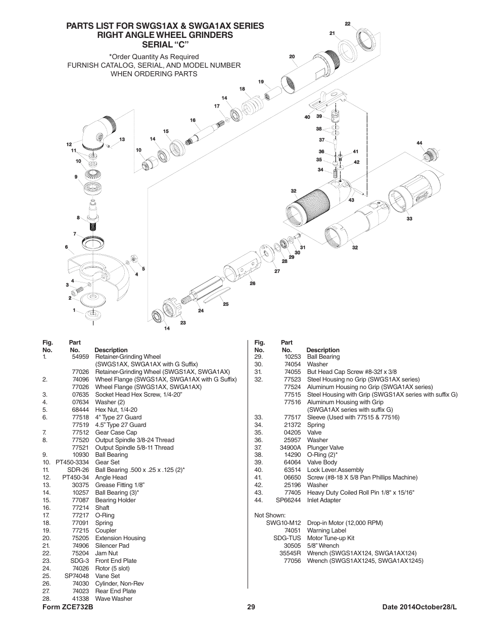 Sioux Tools SWG10AXL User Manual | Page 29 / 34