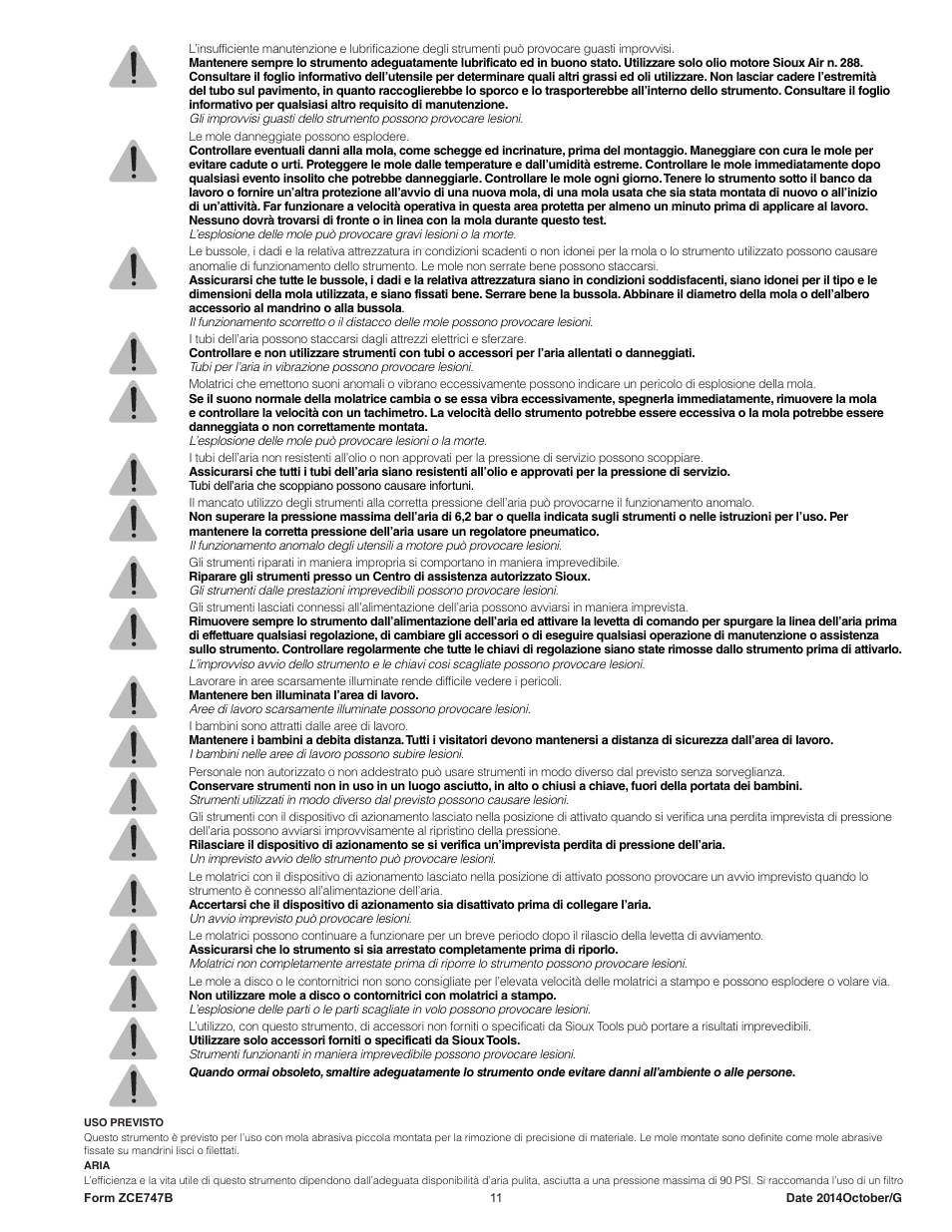 Sioux Tools SAG10AX User Manual | Page 11 / 34