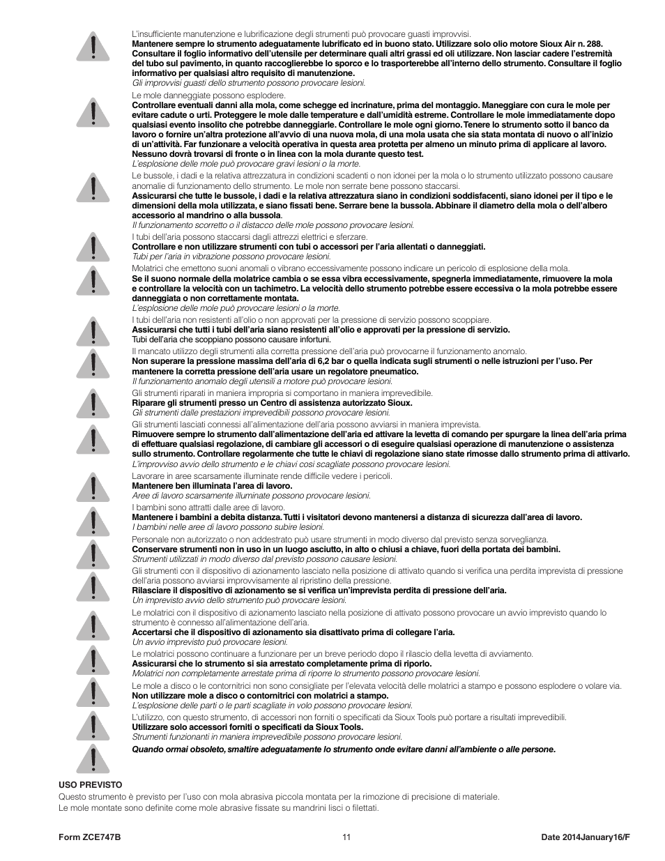 Sioux Tools SAG10AX User Manual | Page 11 / 33