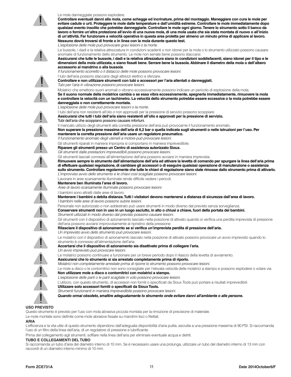 Sioux Tools STXG10S User Manual | Page 11 / 36