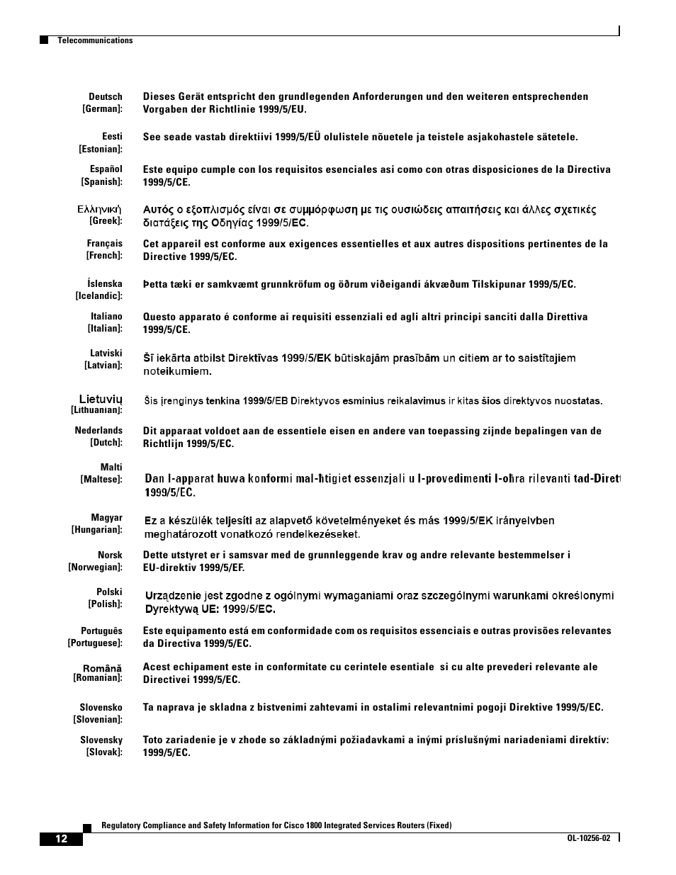 Cisco 1800 User Manual | Page 12 / 74